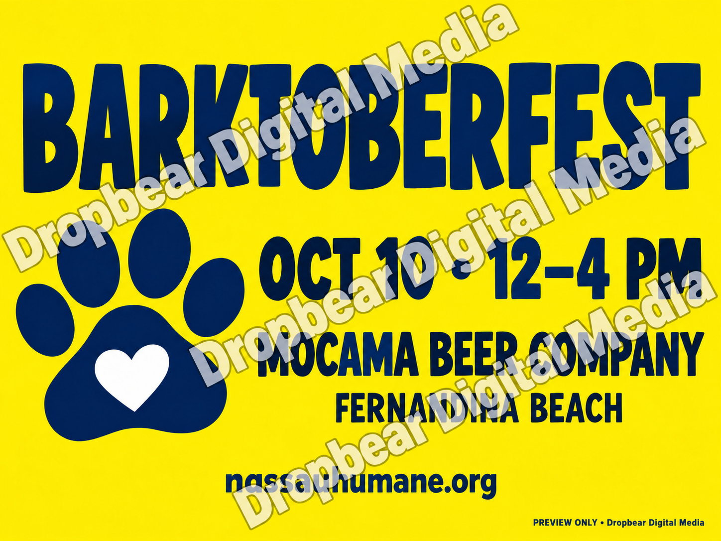 Paw-print sign - watermarked preview