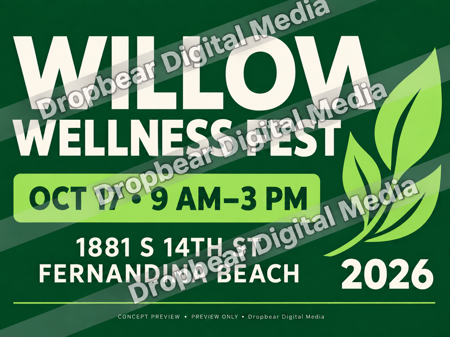 Fresh green sign - watermarked preview